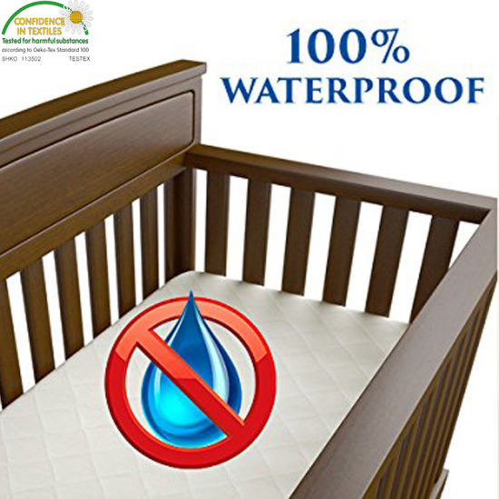 100% Waterproof Bamboo Crib Mattress Pad Cover