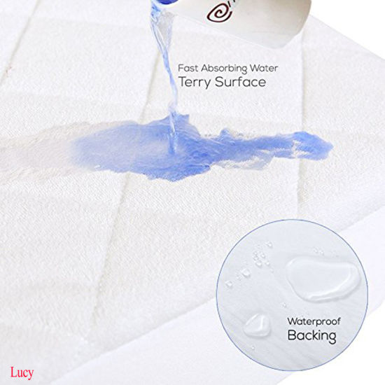 Quilted Ultra Soft White Bamboo Terry Fitted Sheet Styles Waterproof Baby Crib Mattress Protector/Pad