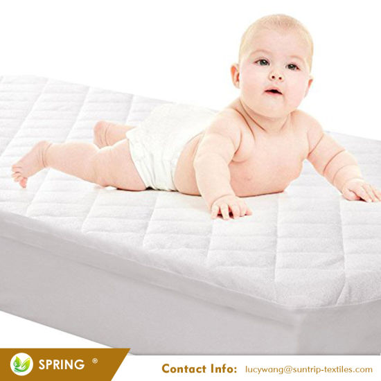 Hypoallergenic Terry Cover Bamboo Fabric Crib Mattress Cover