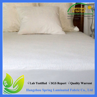 100% Cotton White Elastic Terry Clothing Mattress Protector