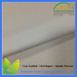 TPU Laminated Wholesale Light Yellow Stretch Terry Cloth Fabric
