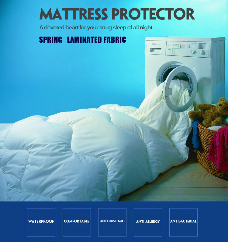 Soft Jersey Waterproof Mattress Protector Vinyl Free