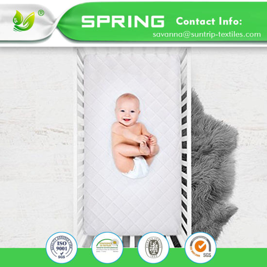 Toddler Mattress Cover Waterproof Fitted Crib Pad Baby Bedding Girls Boys Kids