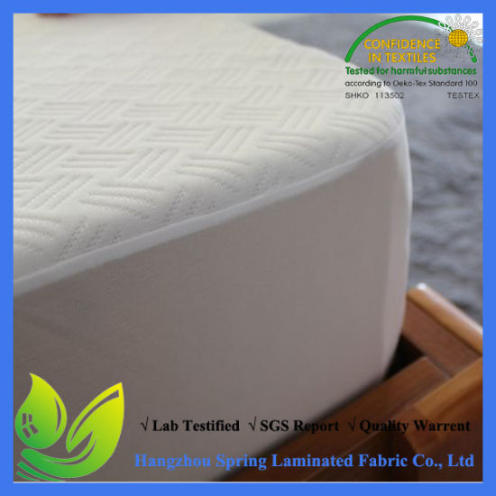 Make to Order Hot Selling Bed Sheet Fabric Allergy Free Waterproof Skirt Streches Mattress Protector
