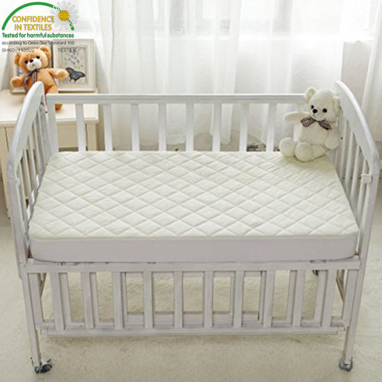 Chinese Suppliers Dust Mite Bacteria Resistant Hypoallergenic Fitted Deep Pocket Waterproof Bed Pad, Crib Mattress Cover