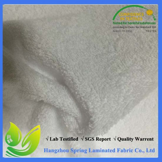 Waterproof White Terry Cloth Coated Fabric