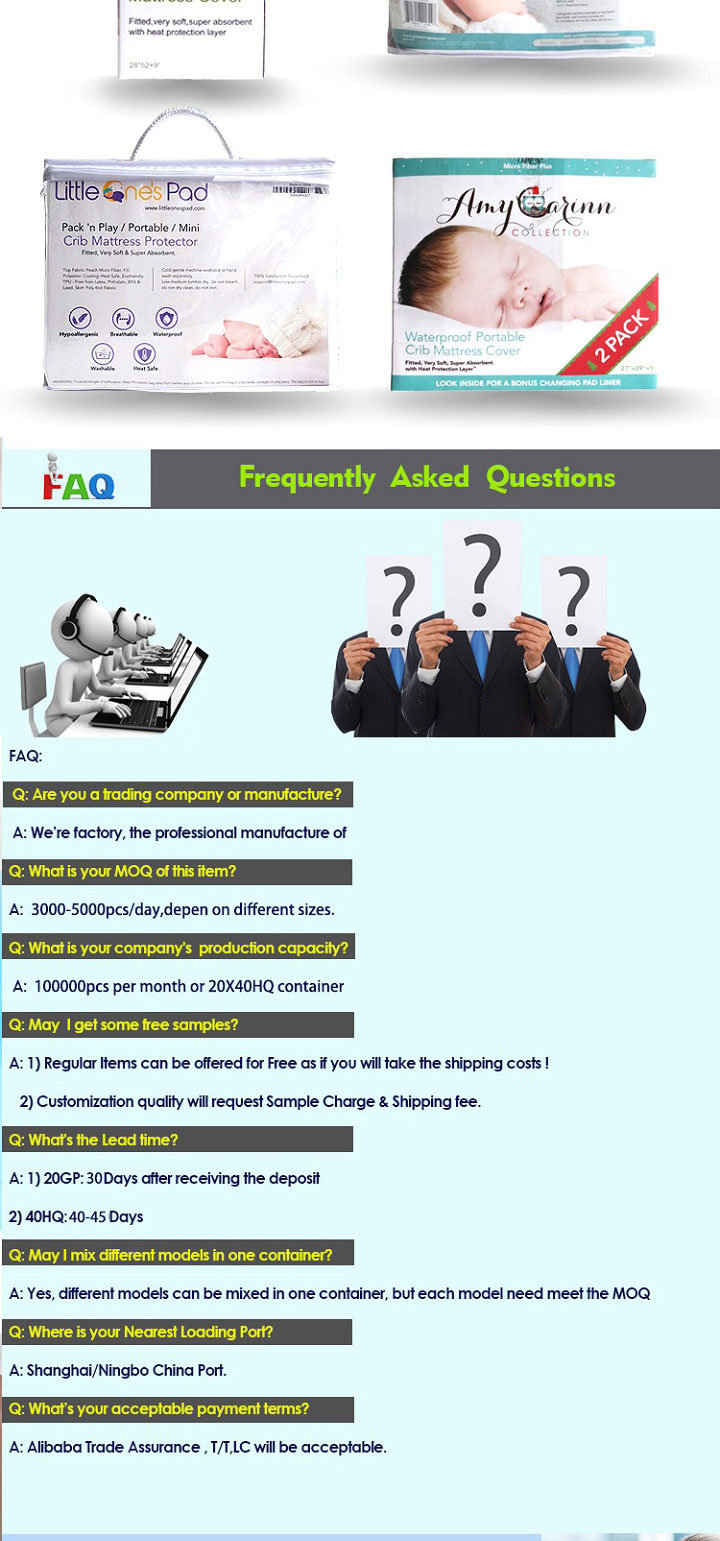 Anti-Dust Mite Bacterial Mattress Cover Limit Discount Fitted Style Baby Mattress Encasement All Size