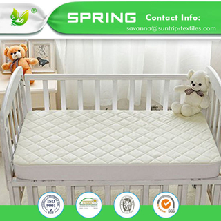 Hypoallergenic Quilted Crib Fitted - Cradle Mattress Pad Cover Waterproof Crib Mattress Protector