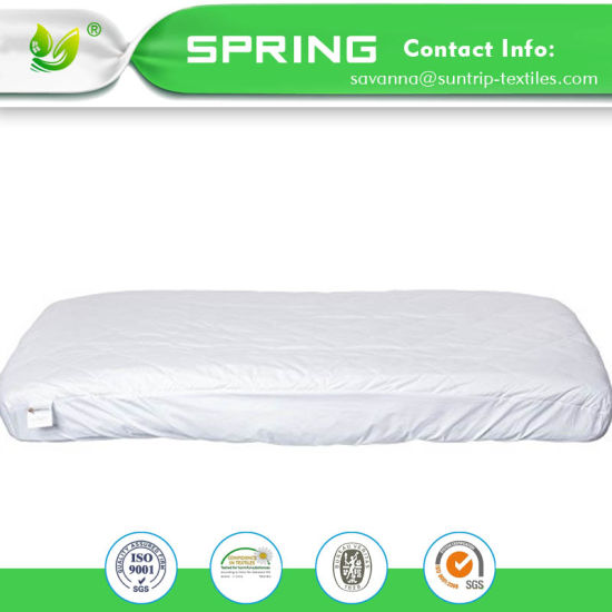 Crib Mattress Protector for Hot or Sweaty Sleepers - Waterproof Quilted Bamboo Cover