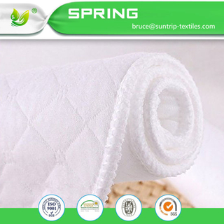 Baby Toddler Home Fitted White Crib Mattress Pad Cover Waterproof Protector Pad