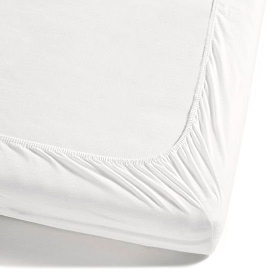 White Terry Quilted Safety Padded Breathable Ultra Absorbent Fitted Sheet Style Baby Crib Mattress Cover