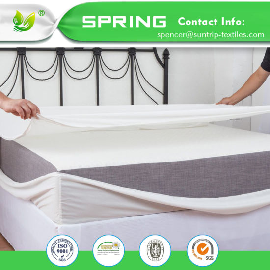 Hot Selling Breathable Hypoallergenic Waterproof Mattress Cover Queen Size TPU Laminated Mattress Encasement