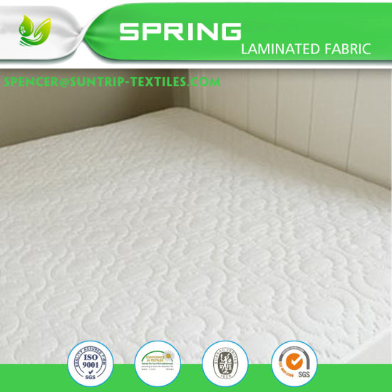 Queen Size Fabric Zippered Mattress Cover, Bed Bug Protector Hypoallergenic Cover