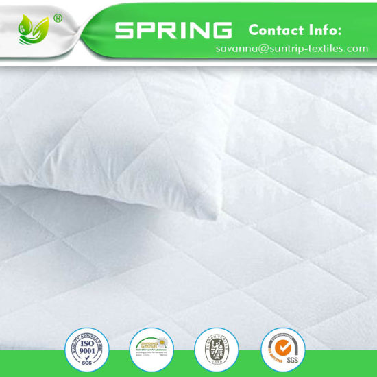 Waterproof Mattress Pad Protector Cover (Fitted 8&quot; - 21&quot; Deep Pocket) (Queen, White)