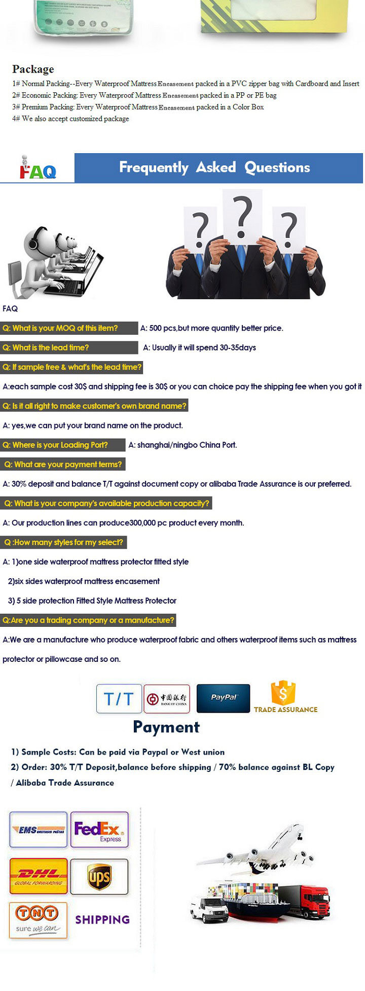 Full Mattress Protector -Waterproof Fitted Vinyl Free Mattress Cover Mattress Encasement