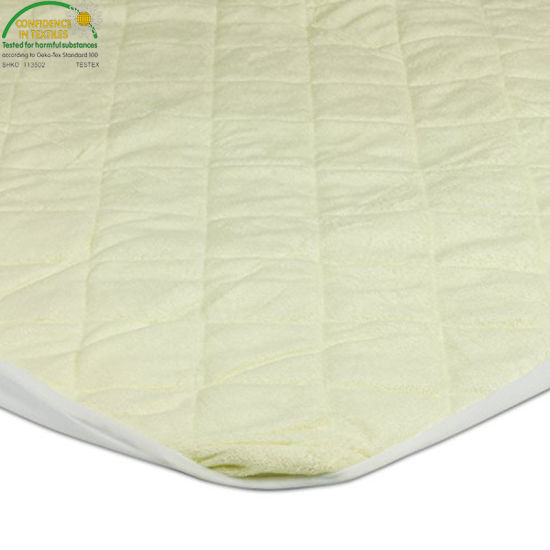 Bed Bug Proof Dust Barrier System Quilted Bamboo Fabric Waterproof Crib Mattress Pad Cover