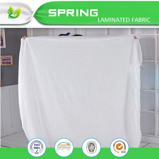 High Quality Eco-Friendly 100% Polyester Terry Cloth Fabric Laminated with TPU Mattress Pad