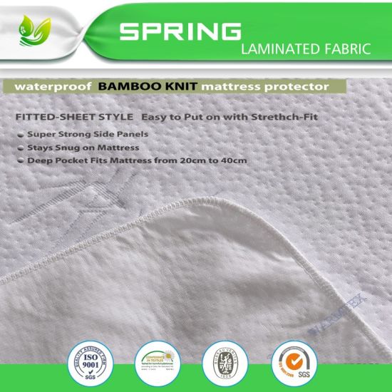 Hot Sale Natural and Soft Fabric Zero Noise Bamboo Mattress Pad