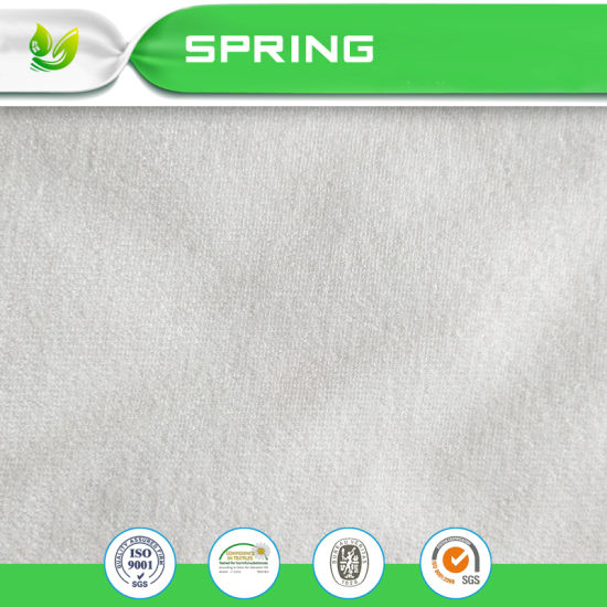 Whoesales Organic Bamboo Waterproof Terry Cloth Mattress Protector Fabric