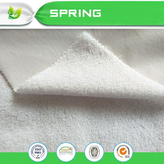 High Quality 100% Waterproof Terry Cloth Mattress Protector Fabric